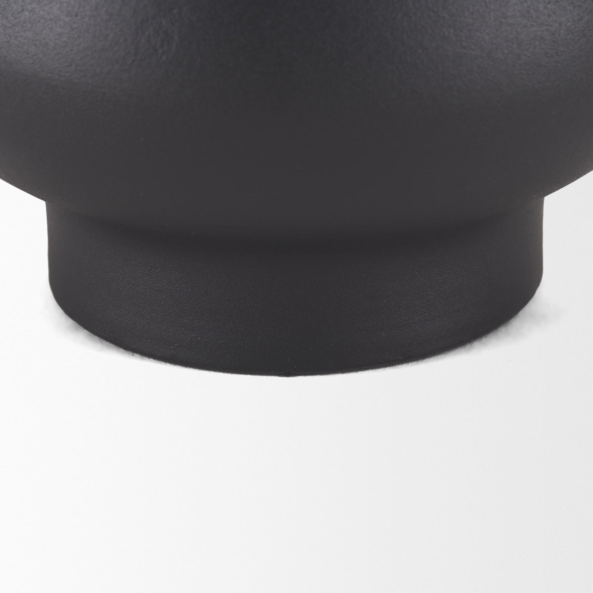Tasya Small Matte Black Metal Vase-Vase-DECOROLALA