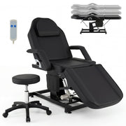 Tattoo Chair for Client Esthetician with Hydraulic Stool-Black-Massage & Relaxation Products-DECOROLALA