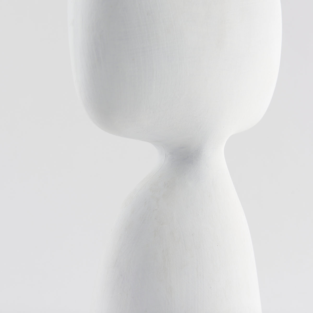 Tatum 11.6H Sculptural White Ceramic Vase-Vase-DECOROLALA
