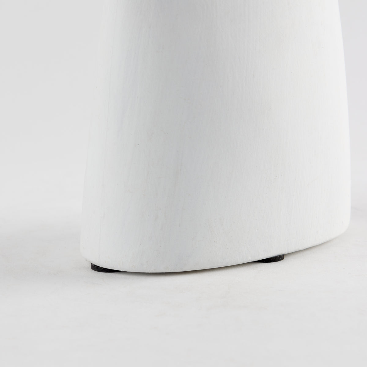 Tatum 11.6H Sculptural White Ceramic Vase-Vase-DECOROLALA