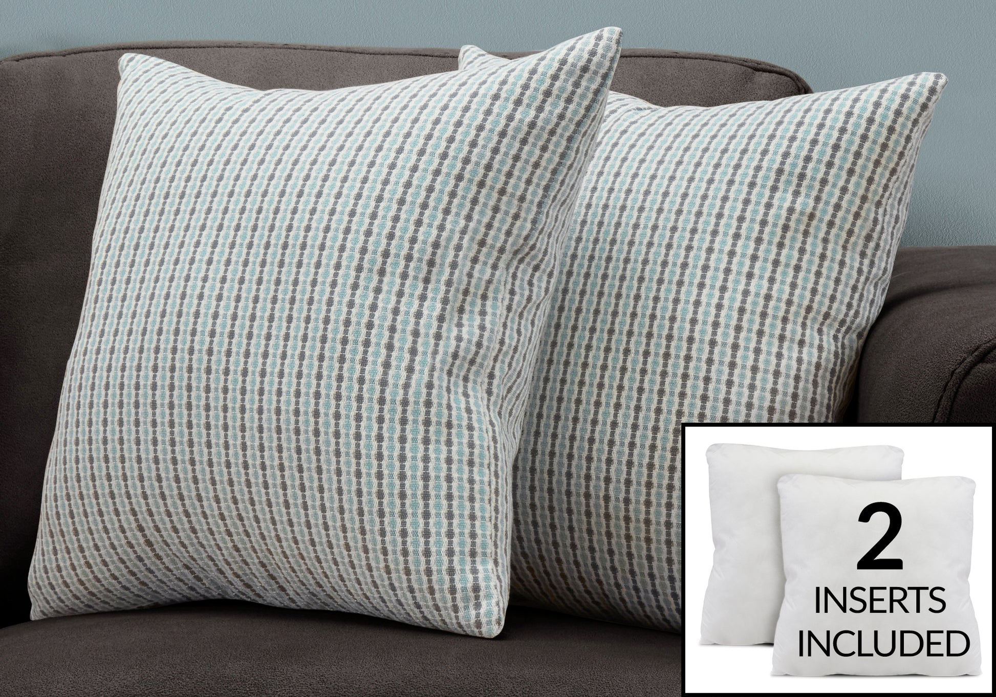 Taupe Abstract Dot Throw Pillows 18x18 Set of 2-Pillows-DECOROLALA