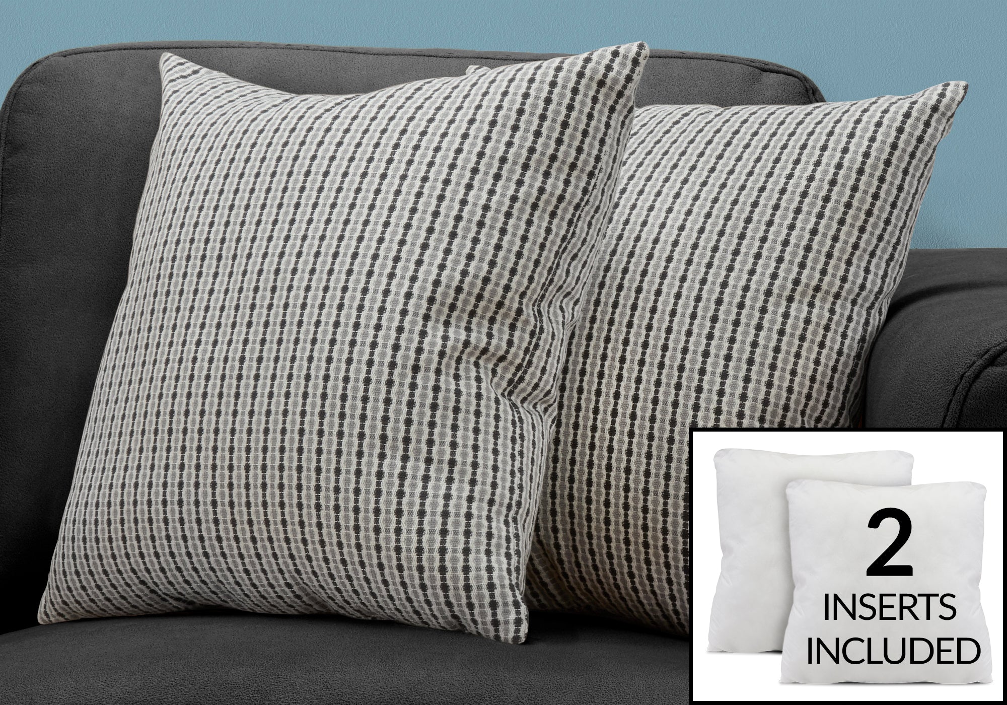 Taupe Abstract Dot Throw Pillows 18x18 Set of 2-Pillows-DECOROLALA
