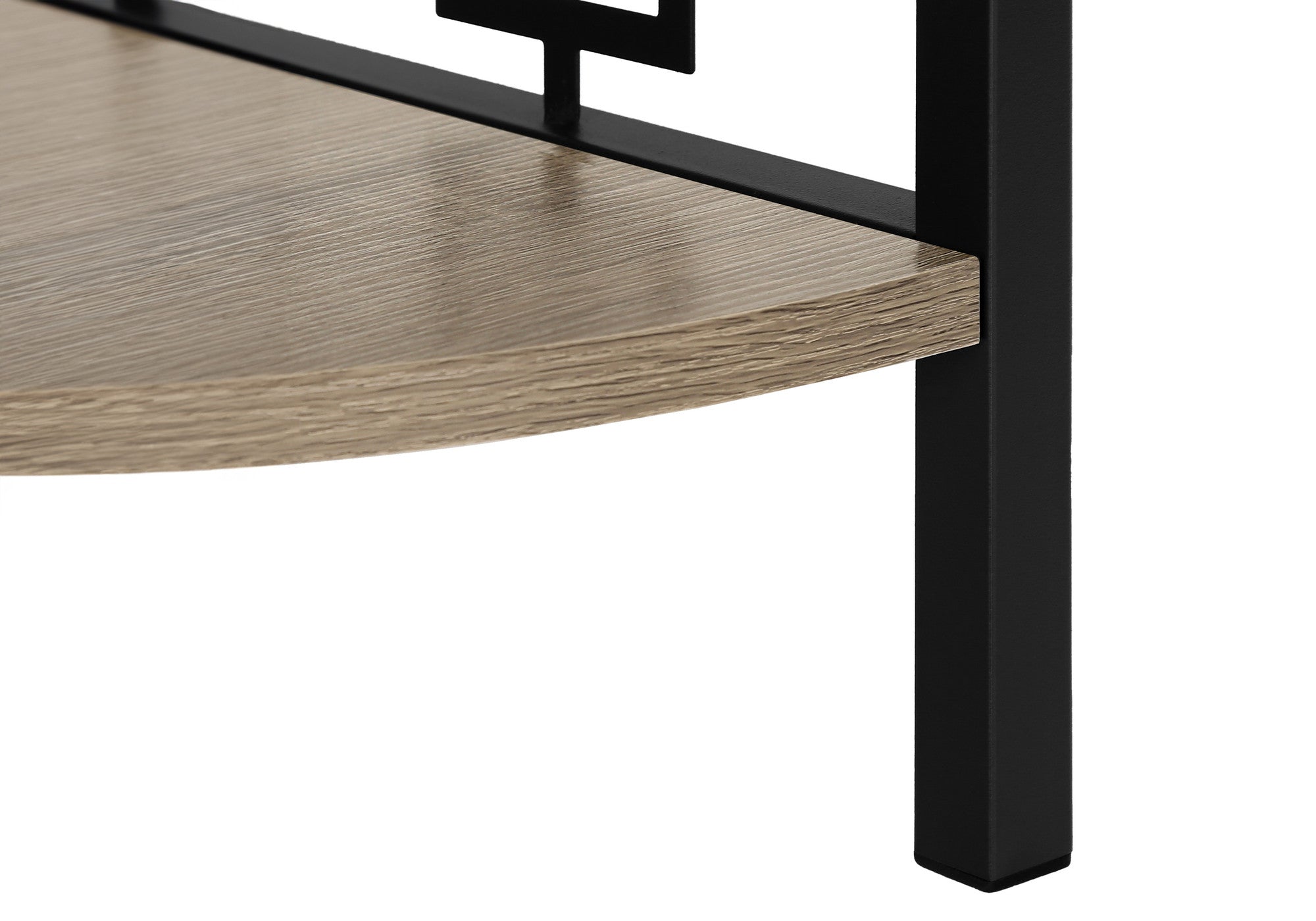 Taupe Metal Four Tier Corner Bookcase-Bookcases-DECOROLALA