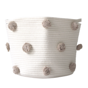 Taupe Pom Basket - Large-Basket-DECOROLALA