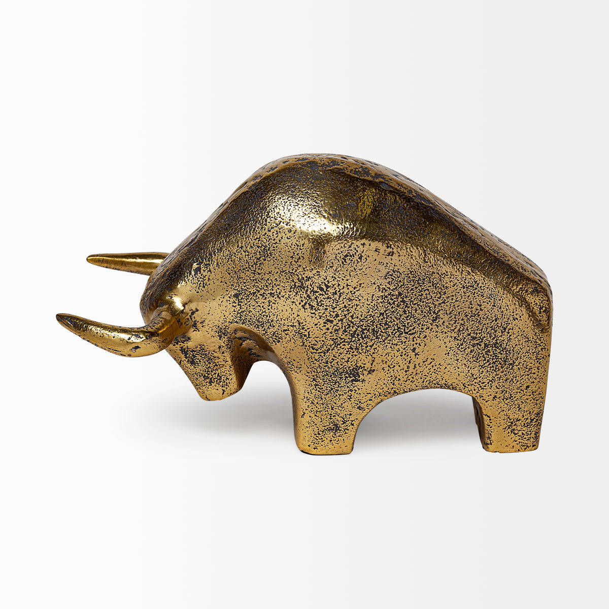 Tauro I 9L x 4W Cast Aluminum Raging Bull-Objects-DECOROLALA