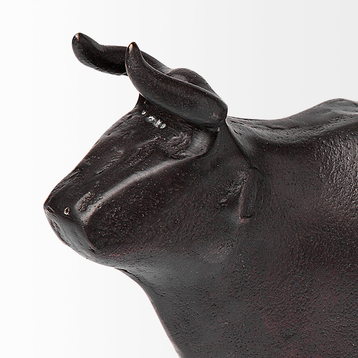 Taurus II Decorative Bull Object - Black Cast Aluminum 9"L x 4"W-Objects-DECOROLALA