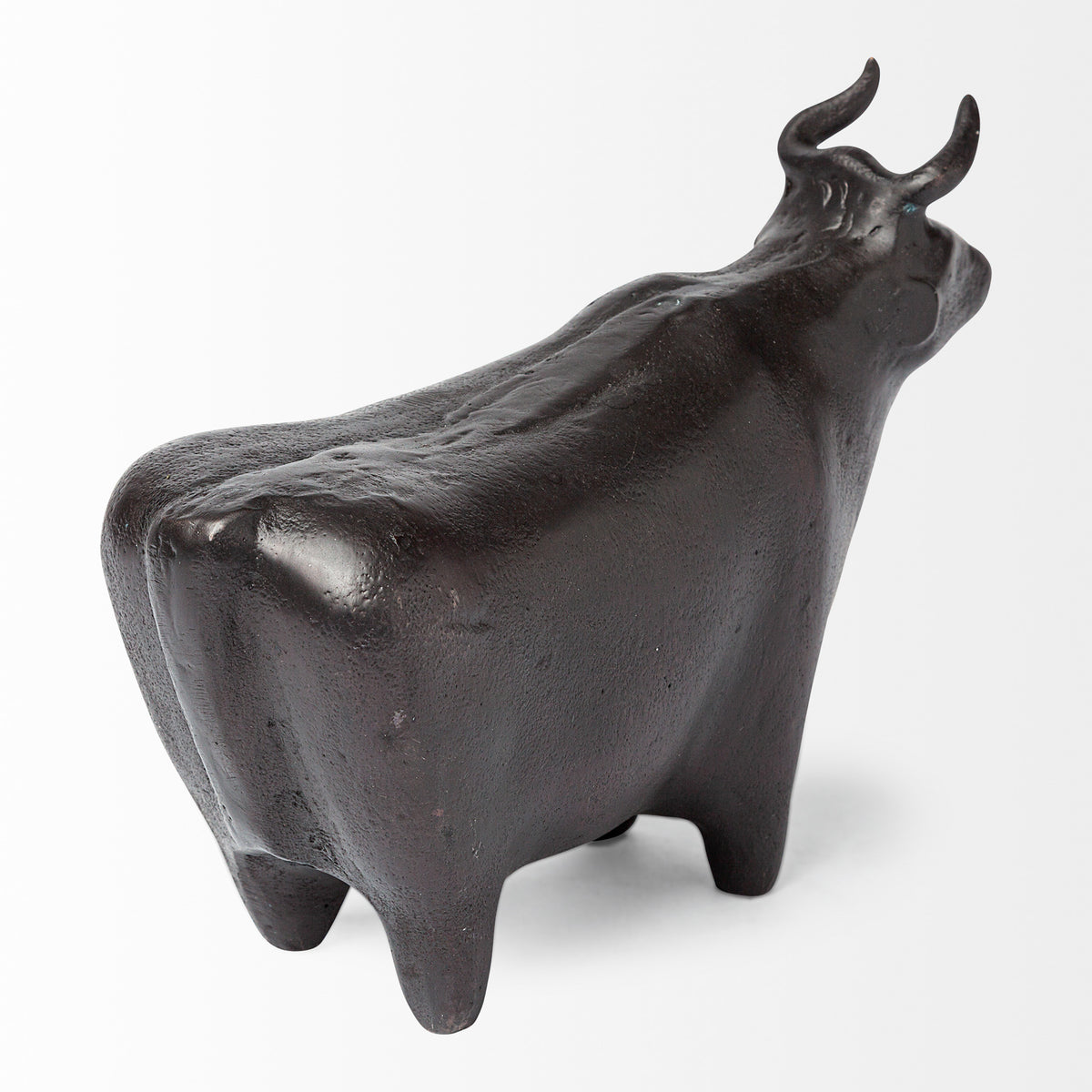 Taurus II Decorative Bull Object - Black Cast Aluminum 9"L x 4"W-Objects-DECOROLALA