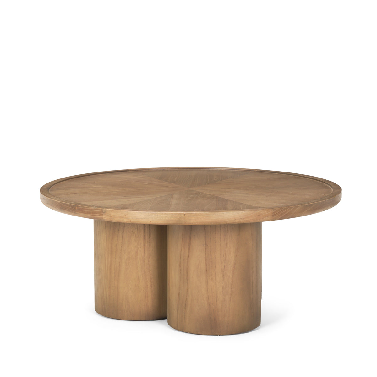 Tavi Medium Brown Round Coffee Table-Coffee Tables-DECOROLALA