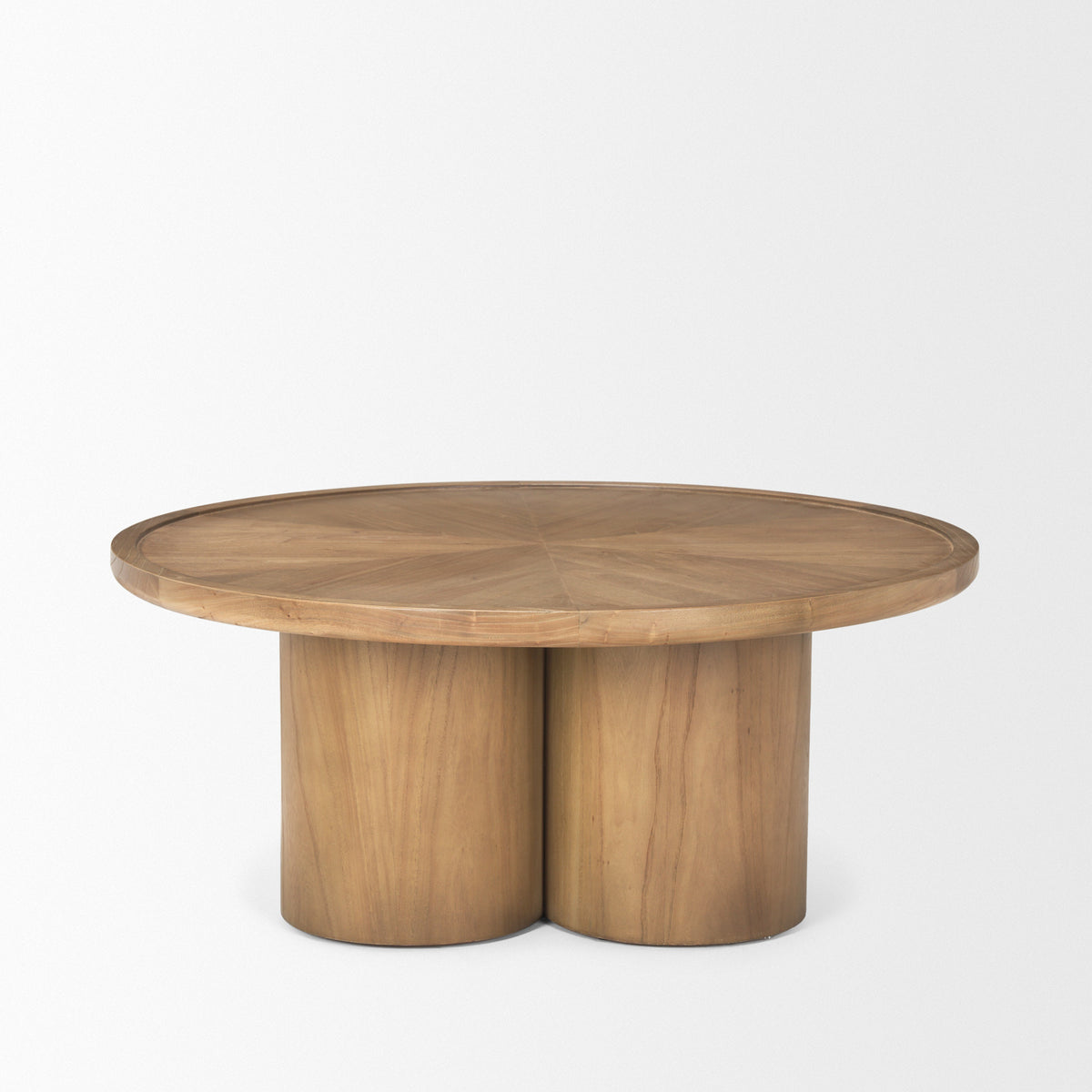 Tavi Medium Brown Round Coffee Table-Coffee Tables-DECOROLALA