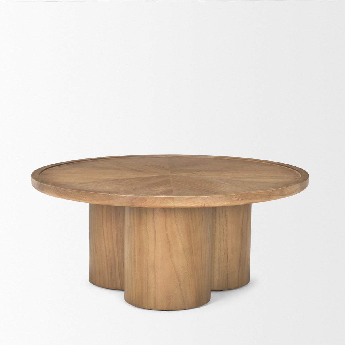 Tavi Medium Brown Round Coffee Table-Coffee Tables-DECOROLALA