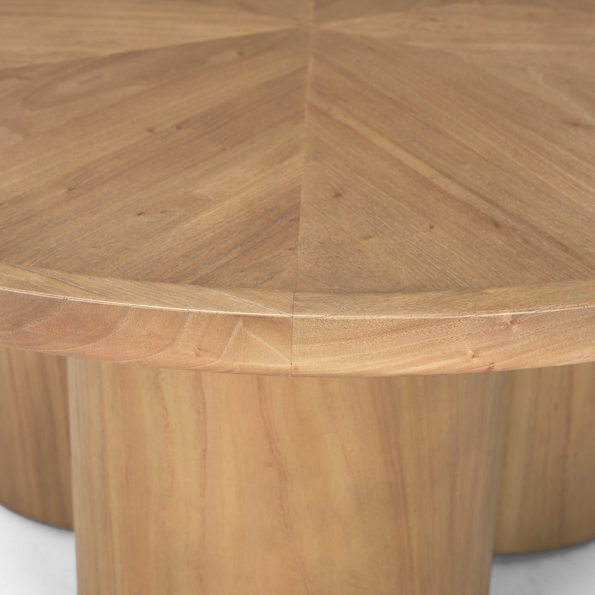 Tavi Medium Brown Round Coffee Table-Coffee Tables-DECOROLALA