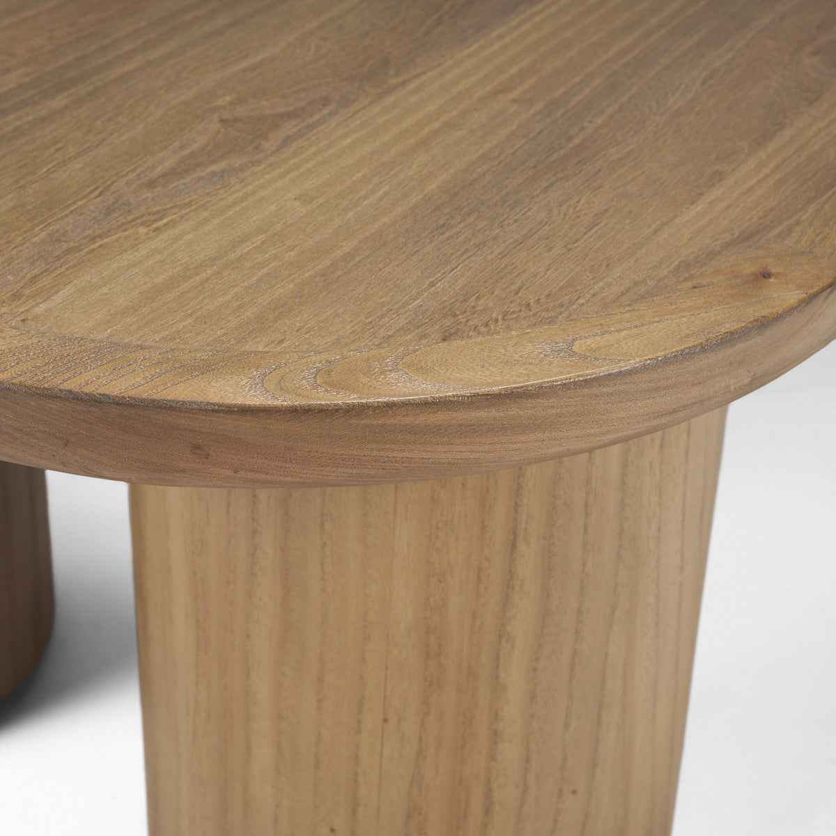 Tavi Rectangular Natural Brown w/ Column Legs Coffee Table-Coffee Tables-DECOROLALA