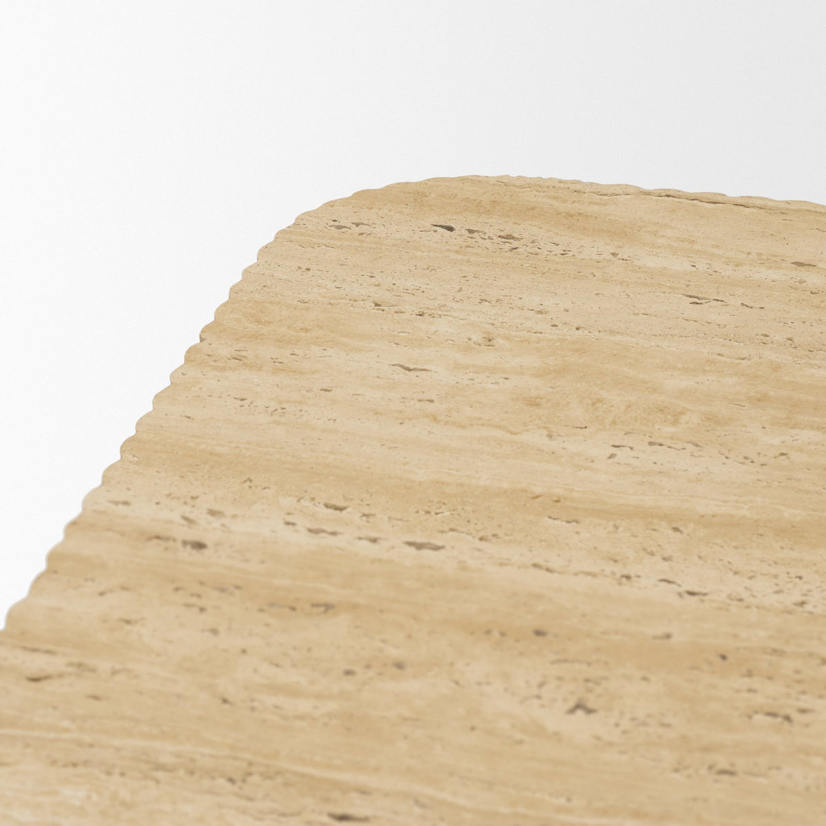 Tavora Ribbed Square Travertine Coffee Table-Coffee Tables-DECOROLALA
