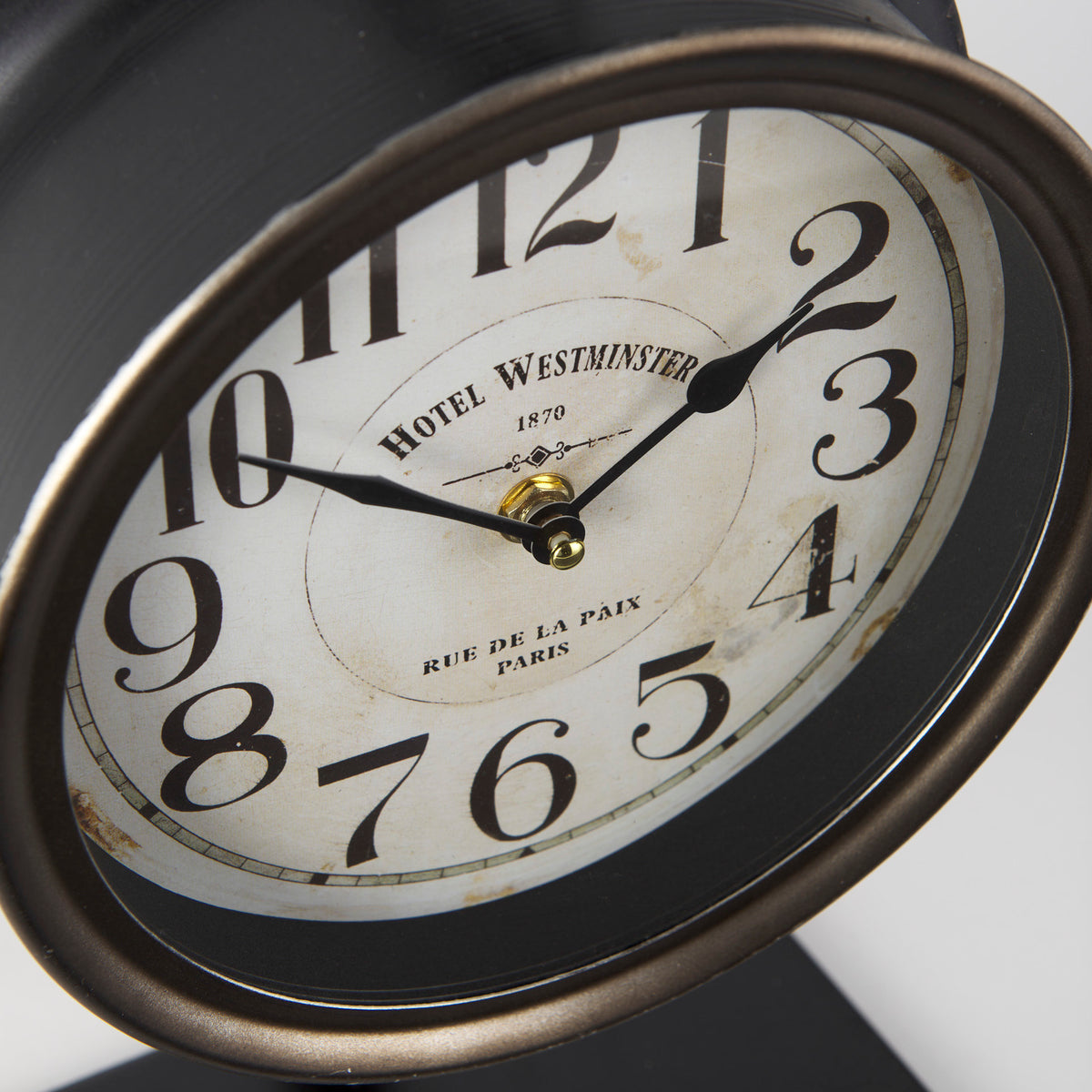 Taxz Metallic Brown Metal Hanging Table Clock-Table Clocks-DECOROLALA