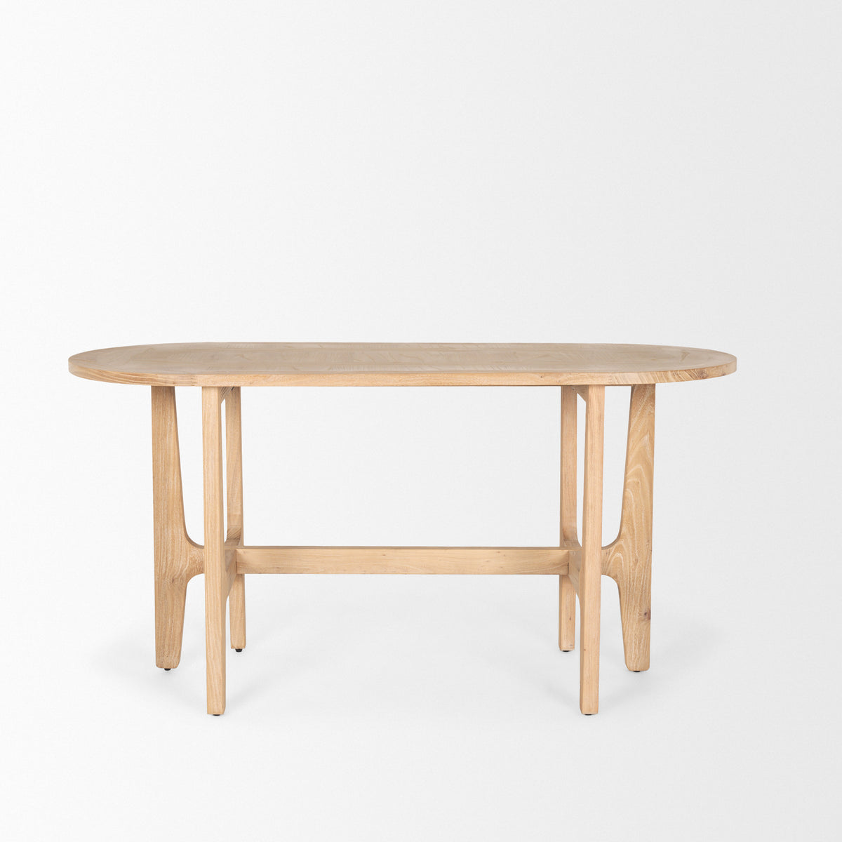 Taylin Light Brown Solid Wood Desk-Office-DECOROLALA