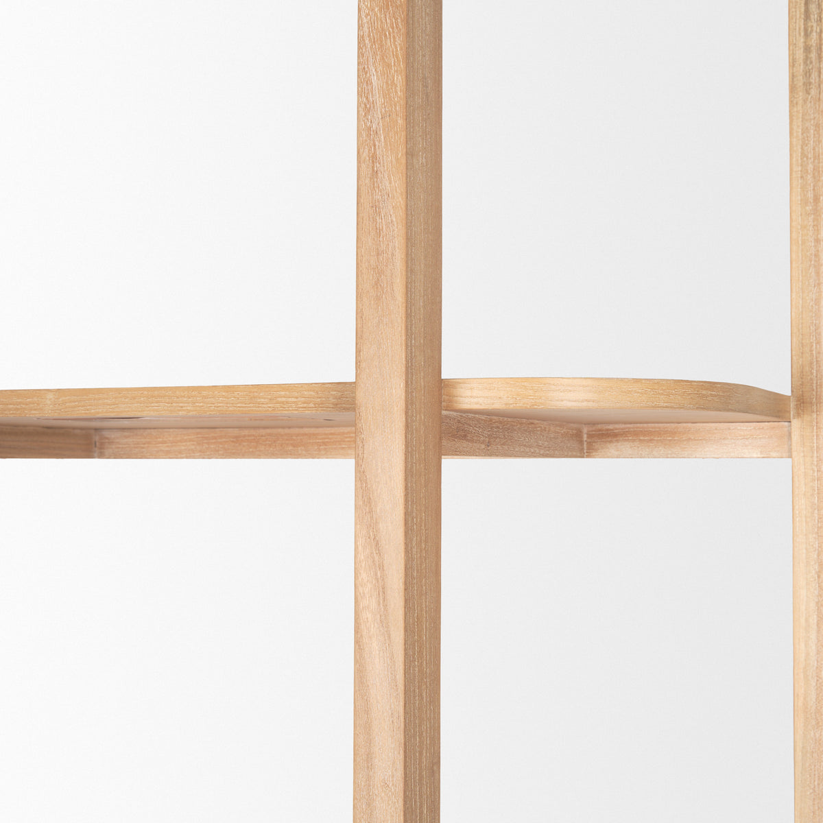 Taylin Light Brown Solid Wood Open Bookshelf-Shelving-DECOROLALA