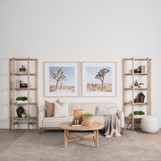 Taylin Light Brown Wood Round Coffee Table-Coffee Tables-DECOROLALA