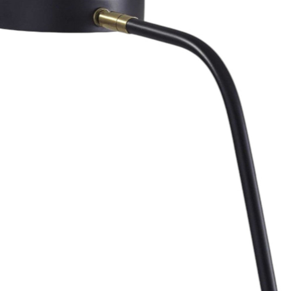 Tech Enhanced Black Metal Disk Led Adjustable Desk Lamp-Table Lamps-DECOROLALA