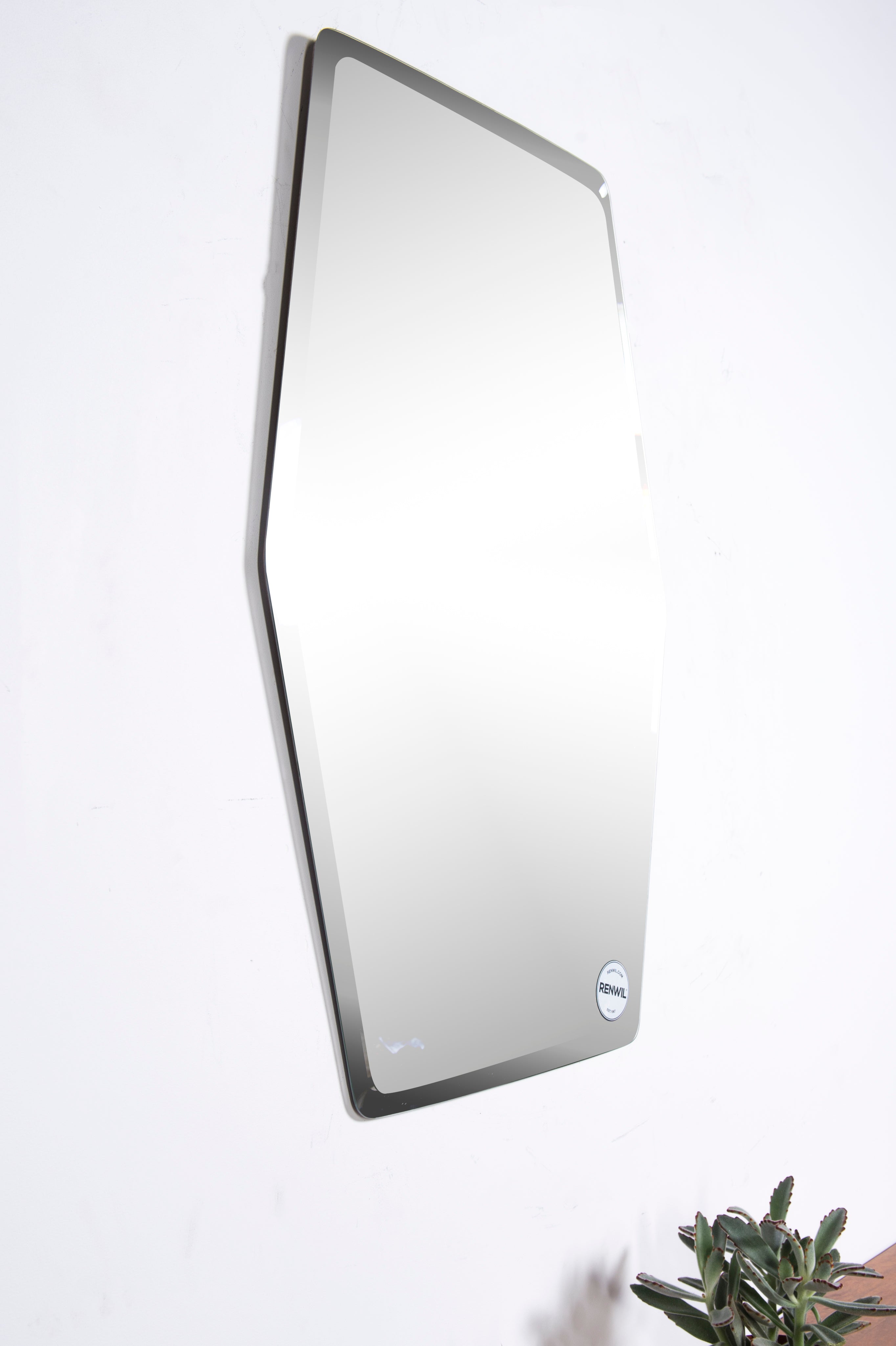Tel Aviv 36" Tall Hexagon Wall Mirror-Mirror-DECOROLALA