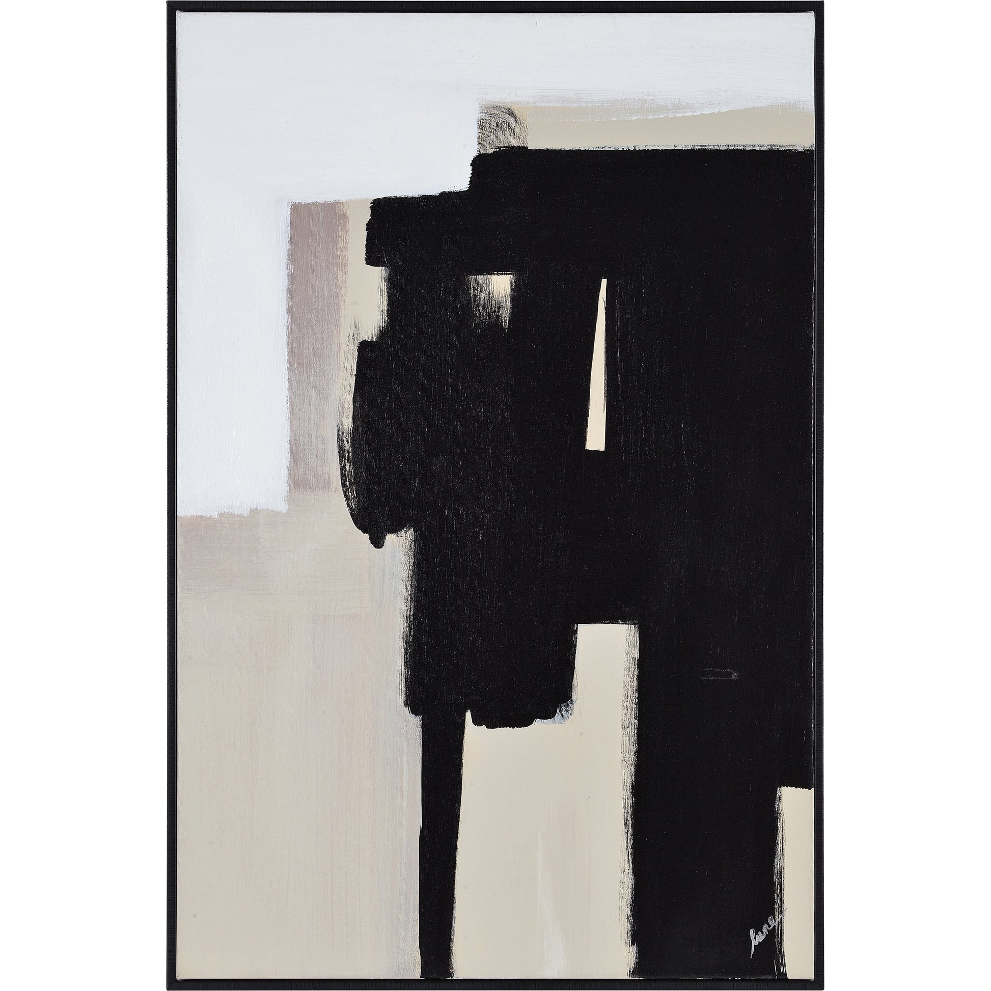 Telesto 24" Wide Canvas Art, Black-Canvas Art-DECOROLALA