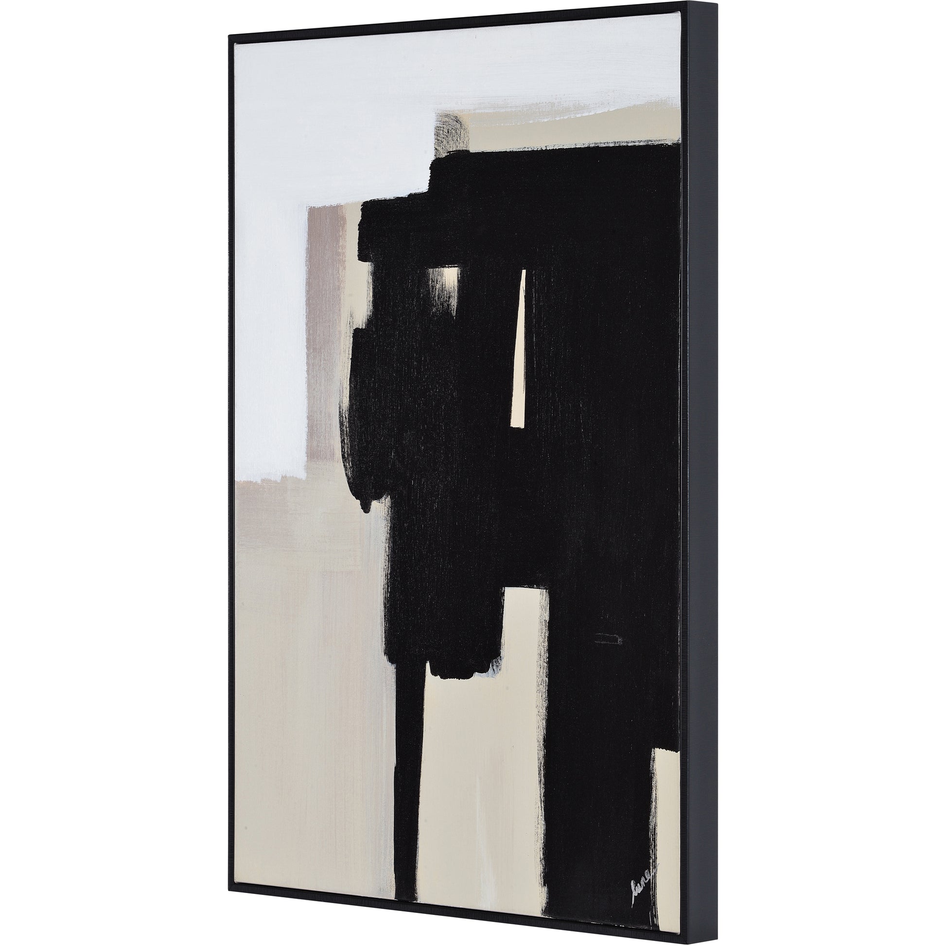 Telesto 24" Wide Canvas Art, Black-Canvas Art-DECOROLALA