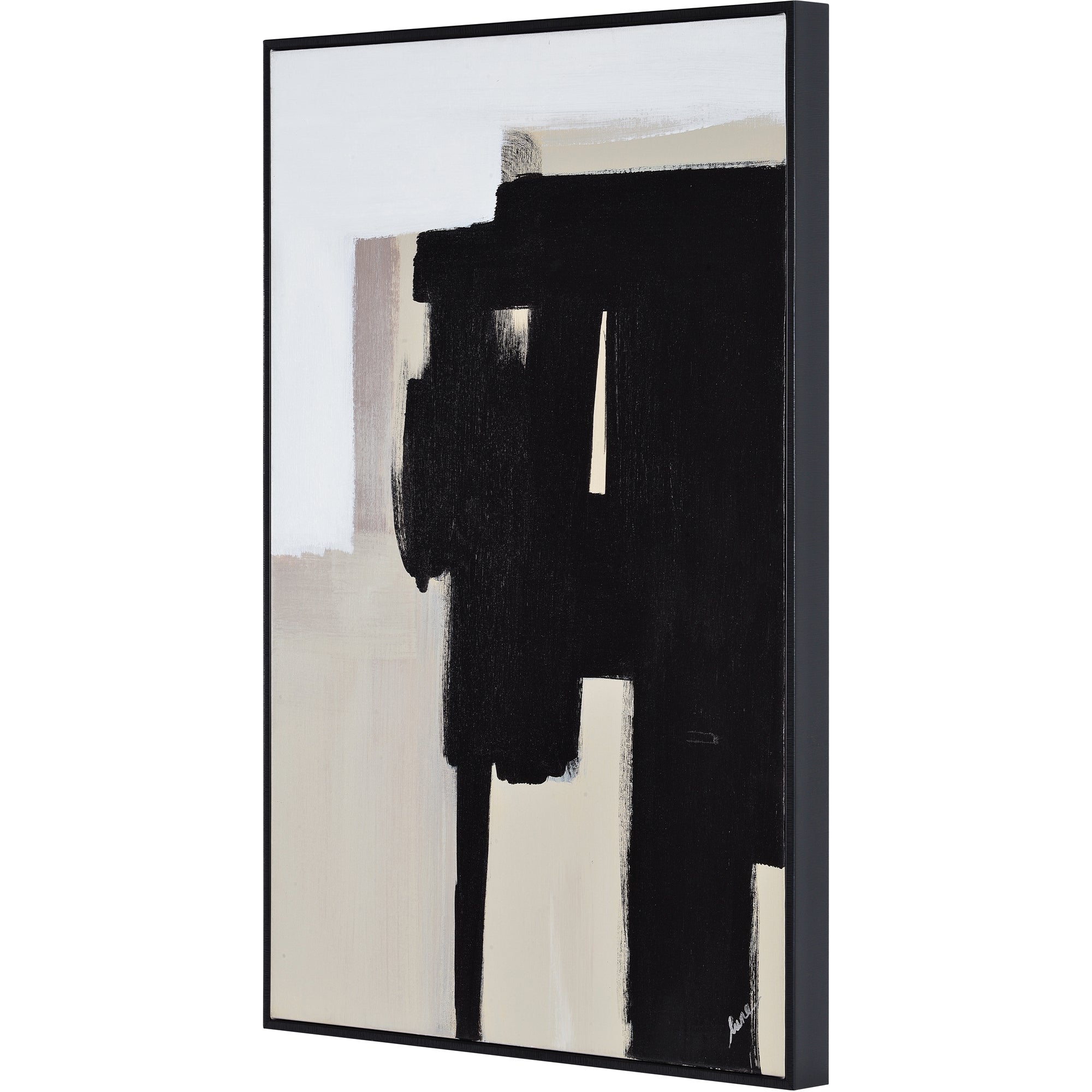 Telesto 24" Wide Canvas Art, Black-Canvas Art-DECOROLALA