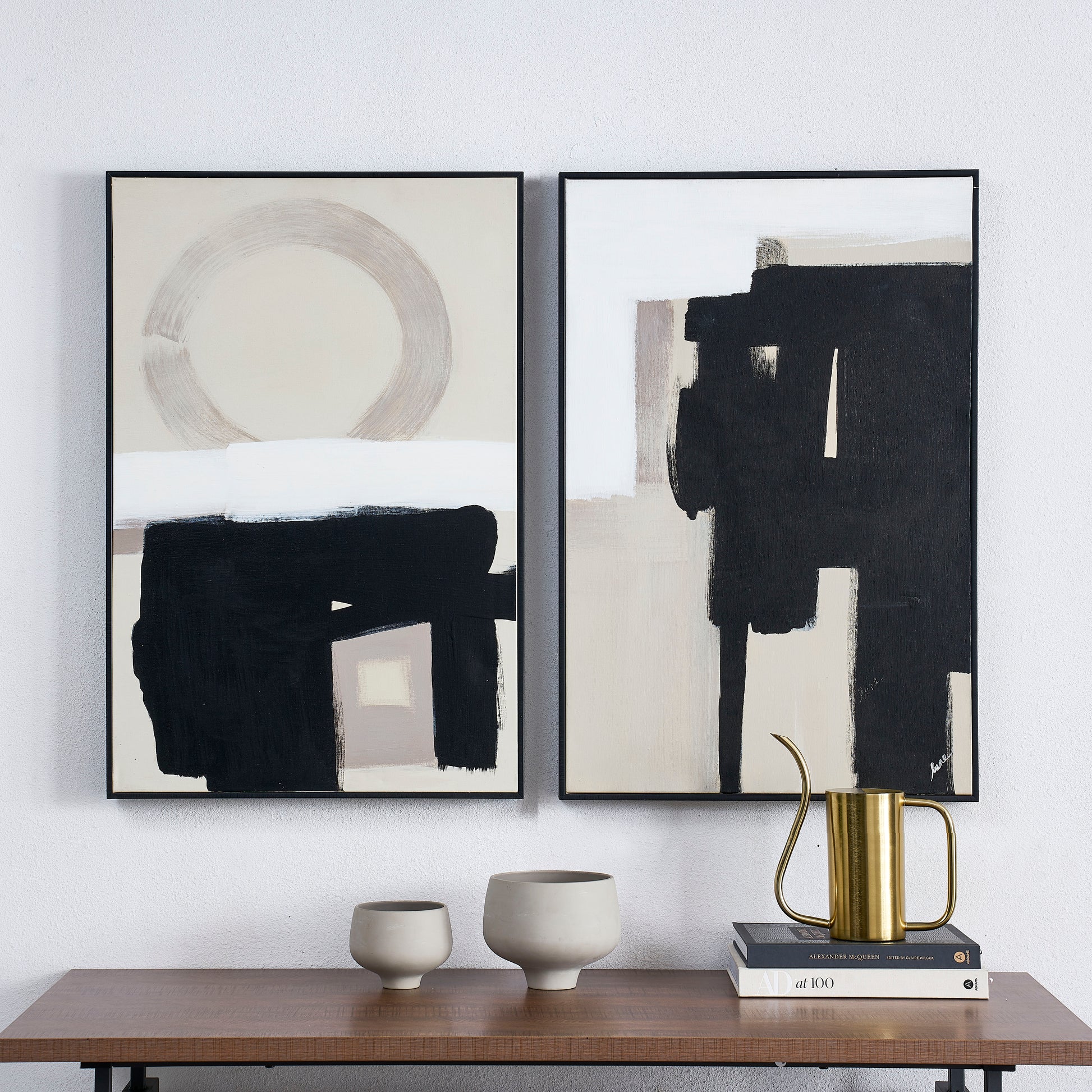 Telesto 24" Wide Canvas Art, Black-Canvas Art-DECOROLALA