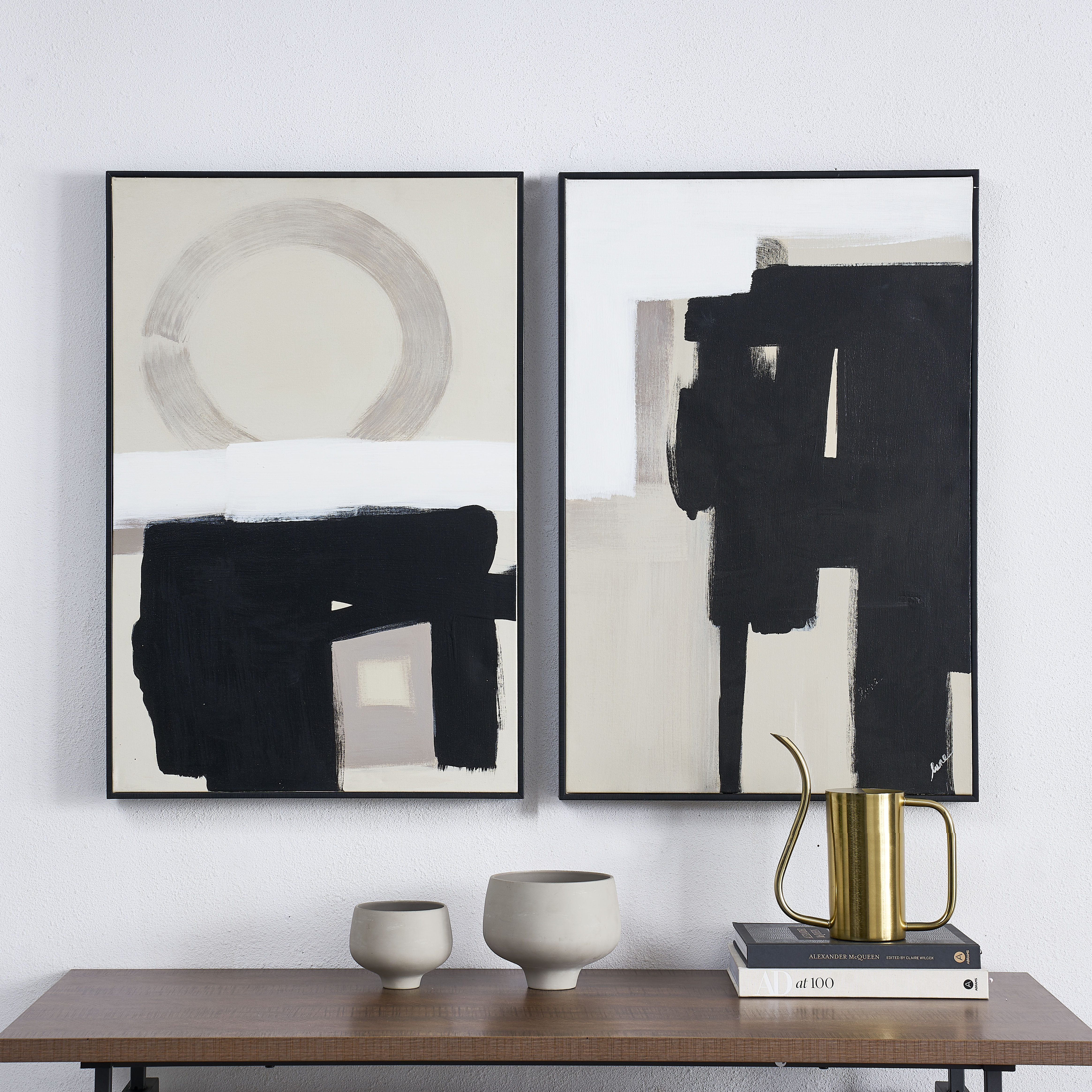 Telesto 24" Wide Canvas Art, Black-Canvas Art-DECOROLALA