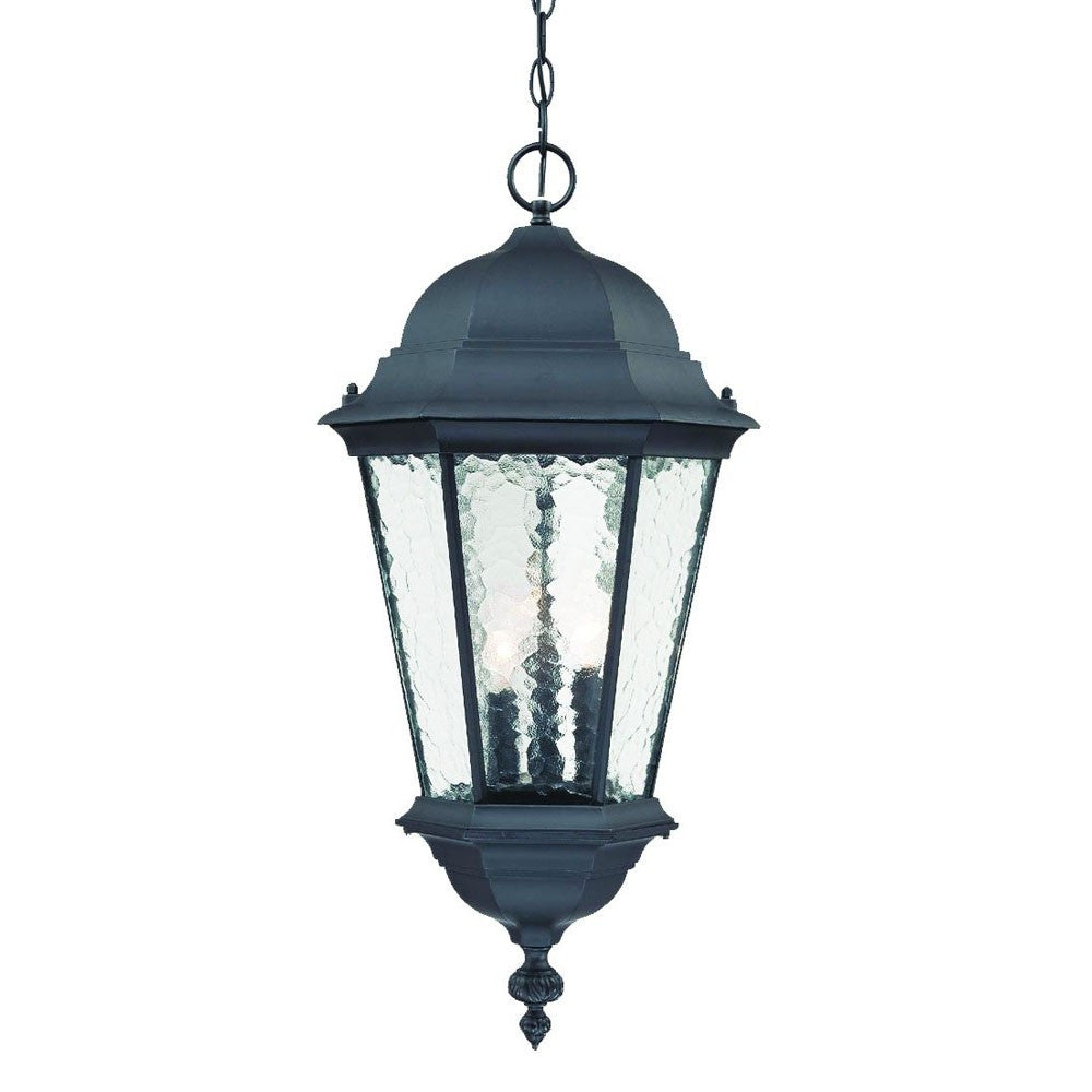 Telfair 3-Light Matte Black Hanging Light-Chandeliers-DECOROLALA