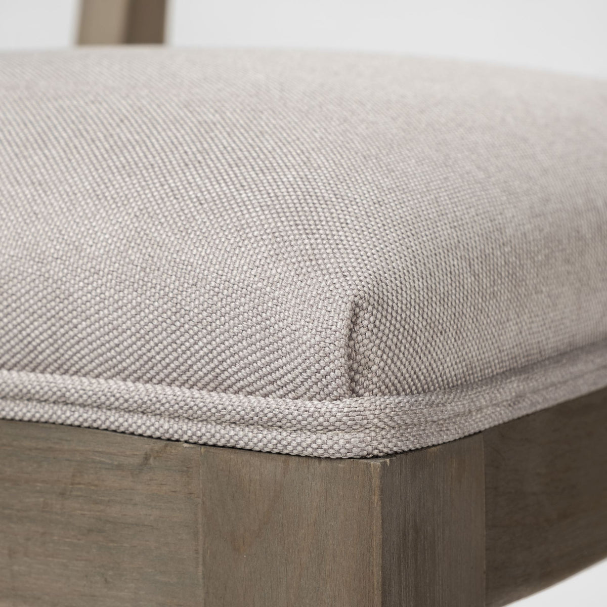 Tenton Open Back Dining Side Chair | Grey Fabric w/ Brown Wood-Dining Chairs-DECOROLALA