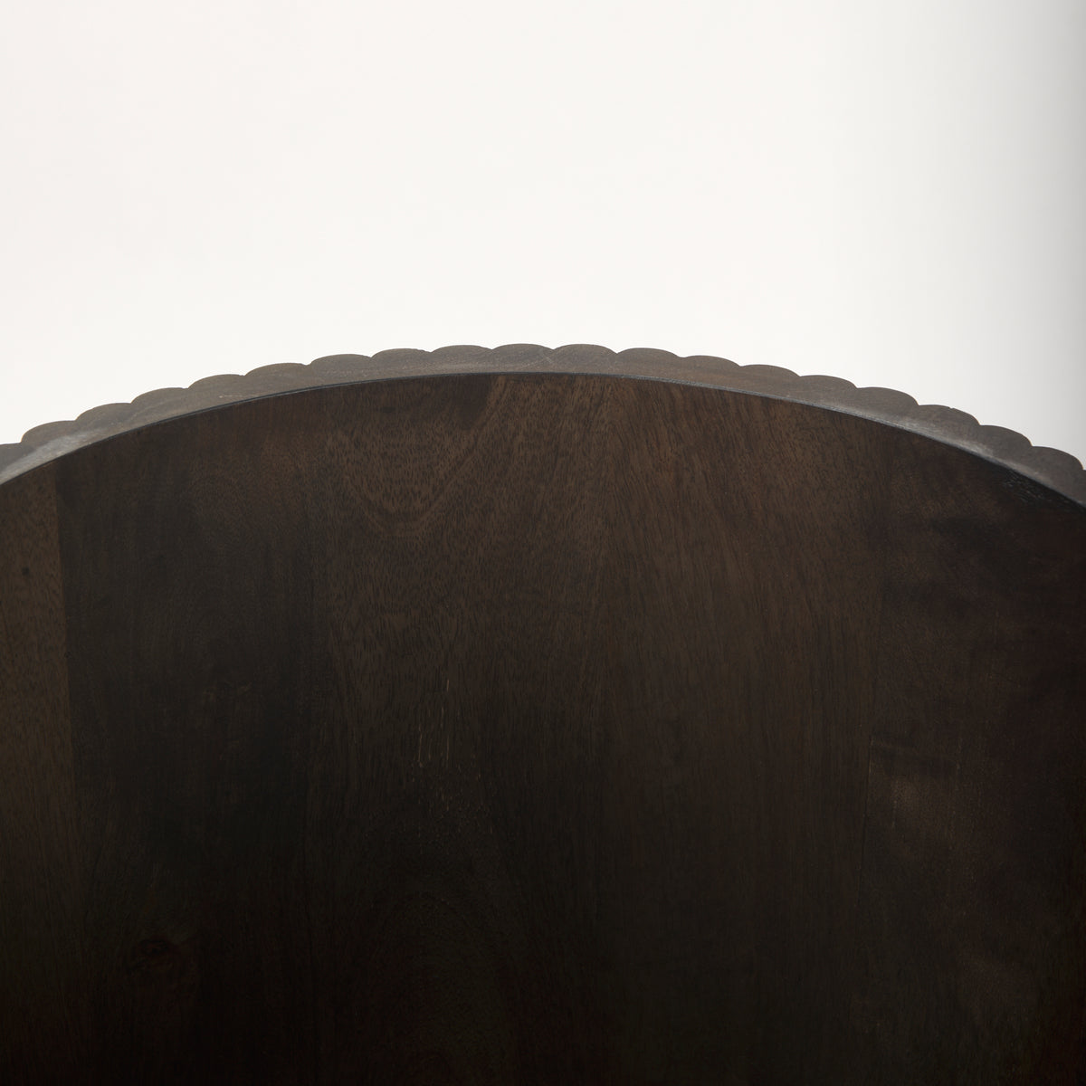 Terra 18L x 18W x 22H Light Brown Wood Fluted Round Side Table-End and Side Tables-DECOROLALA