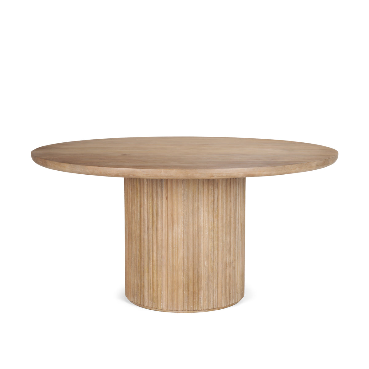 Terra 60" Round Pedestal Dining Table | Modern | Wood | Seats 6-Dining Tables-DECOROLALA