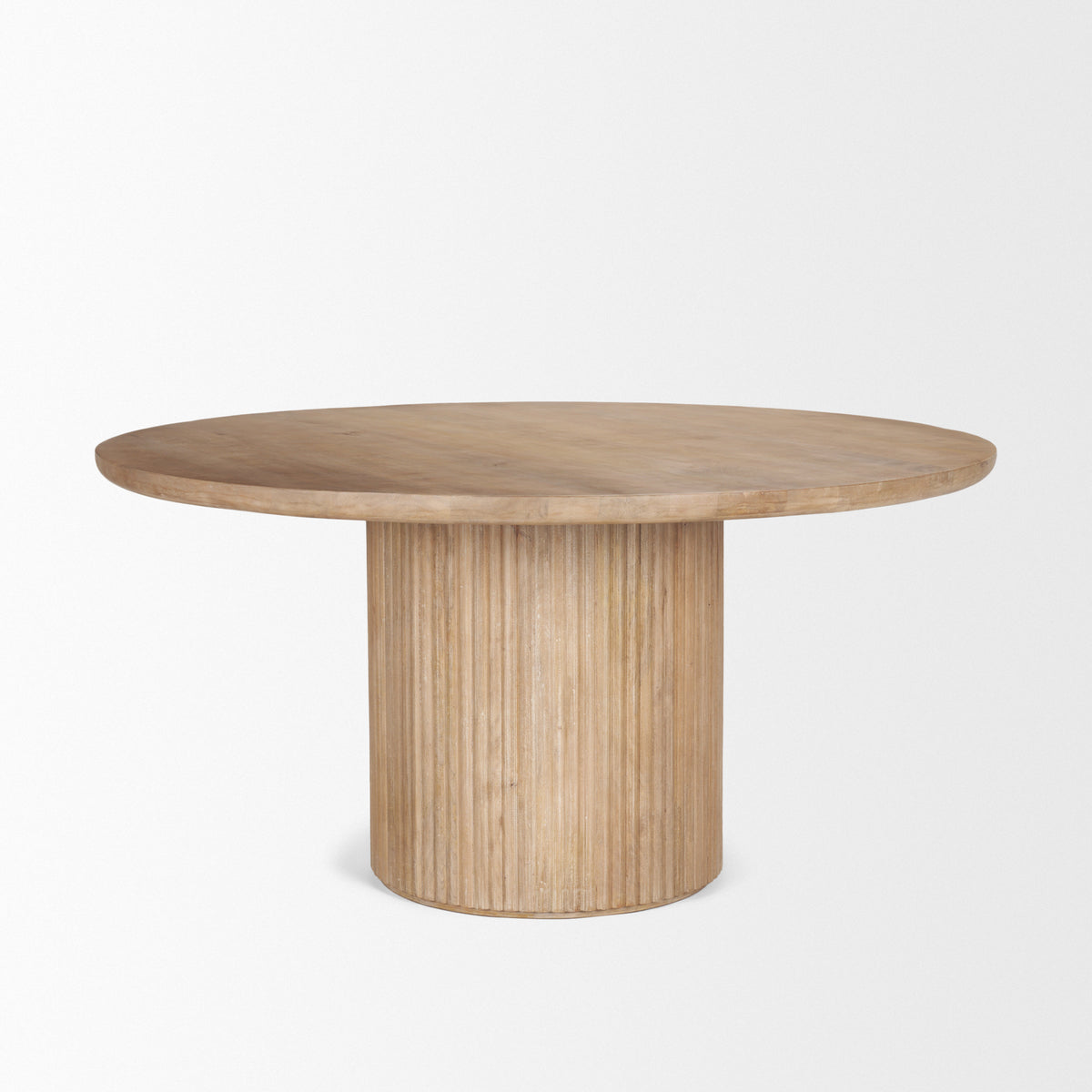 Terra 60" Round Pedestal Dining Table | Modern | Wood | Seats 6-Dining Tables-DECOROLALA