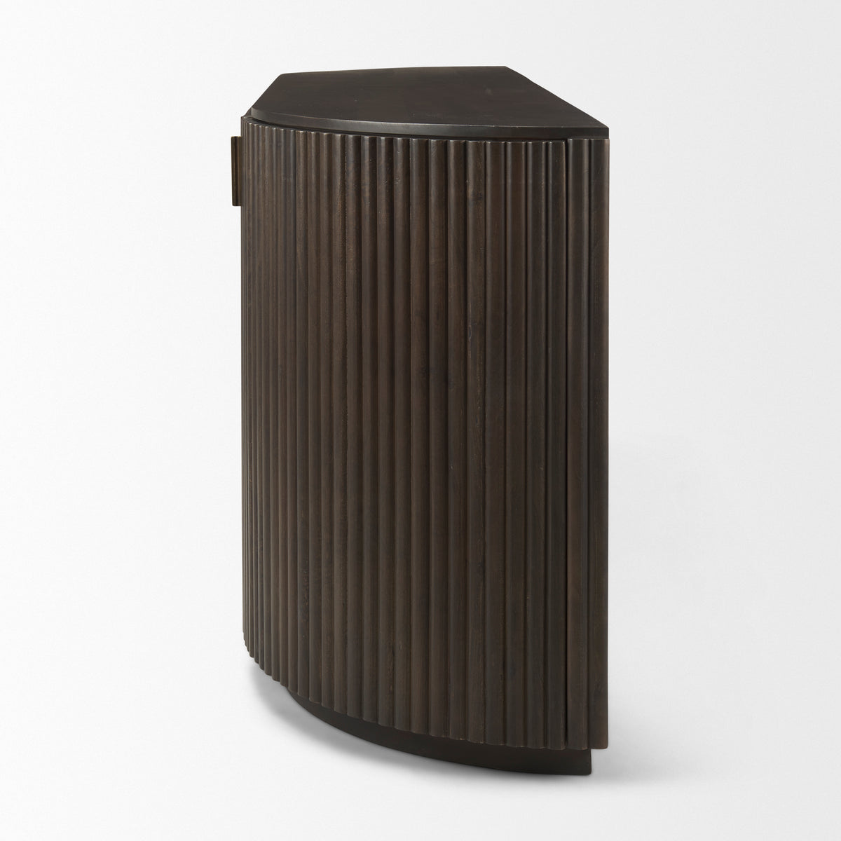 Terra 72L x 18W x 32H Dark Brown Wood Fluted Sideboard-Sideboards & Buffets-DECOROLALA