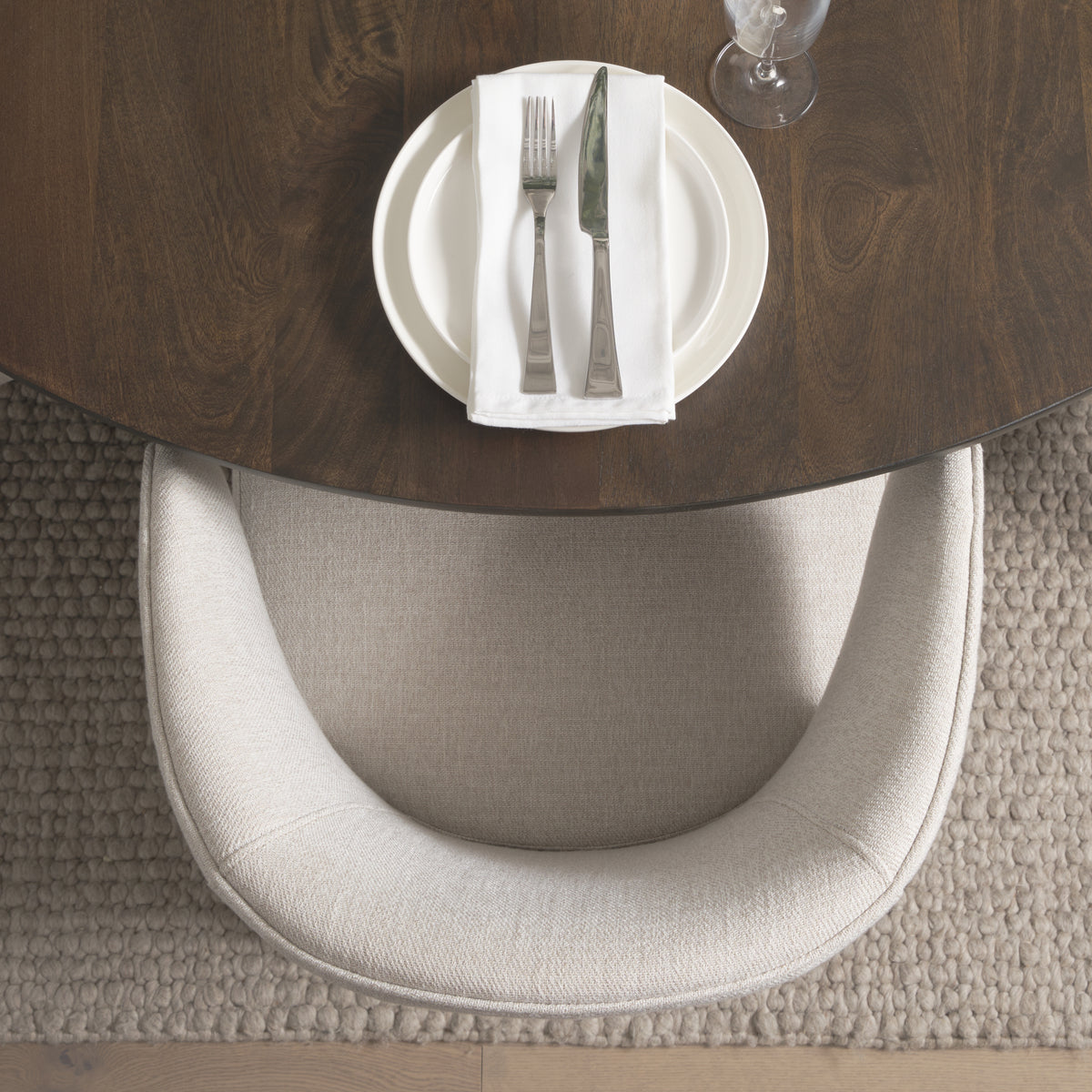 Terra Fluted Dining Table - 4 Niles Chairs-Dining Tables-DECOROLALA