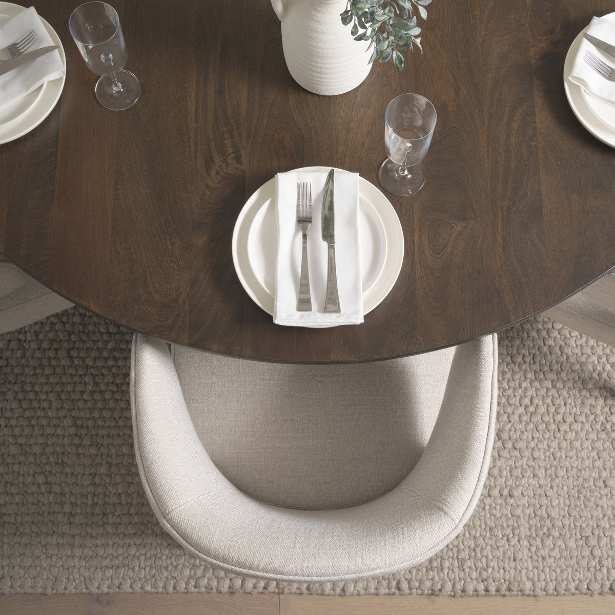 Terra Fluted Dining Table - 6 Niles Chairs-Dining Tables-DECOROLALA