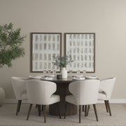 Terra Fluted Dining Table - 6 Niles Chairs-Dining Tables-DECOROLALA