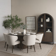 Terra Fluted Dining Table - 6 Niles Chairs - Sloan Cabinet-Dining Tables-DECOROLALA
