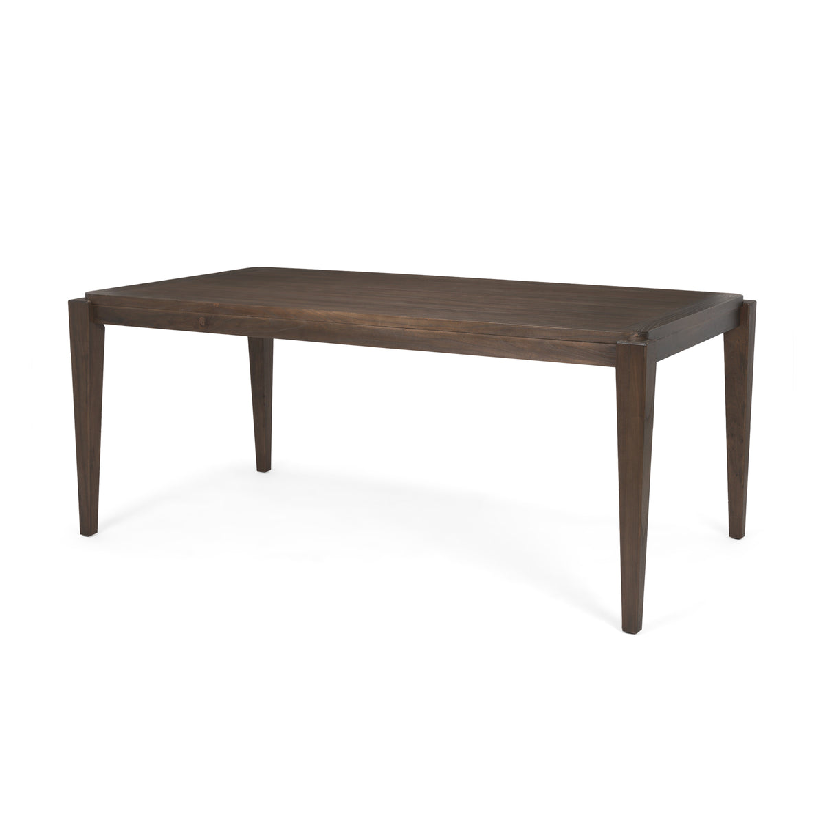 Teva 72"L x 39"W Rectangular Dining Table | Modern | Dark Brown Wood | Seats 6-Dining Tables-DECOROLALA