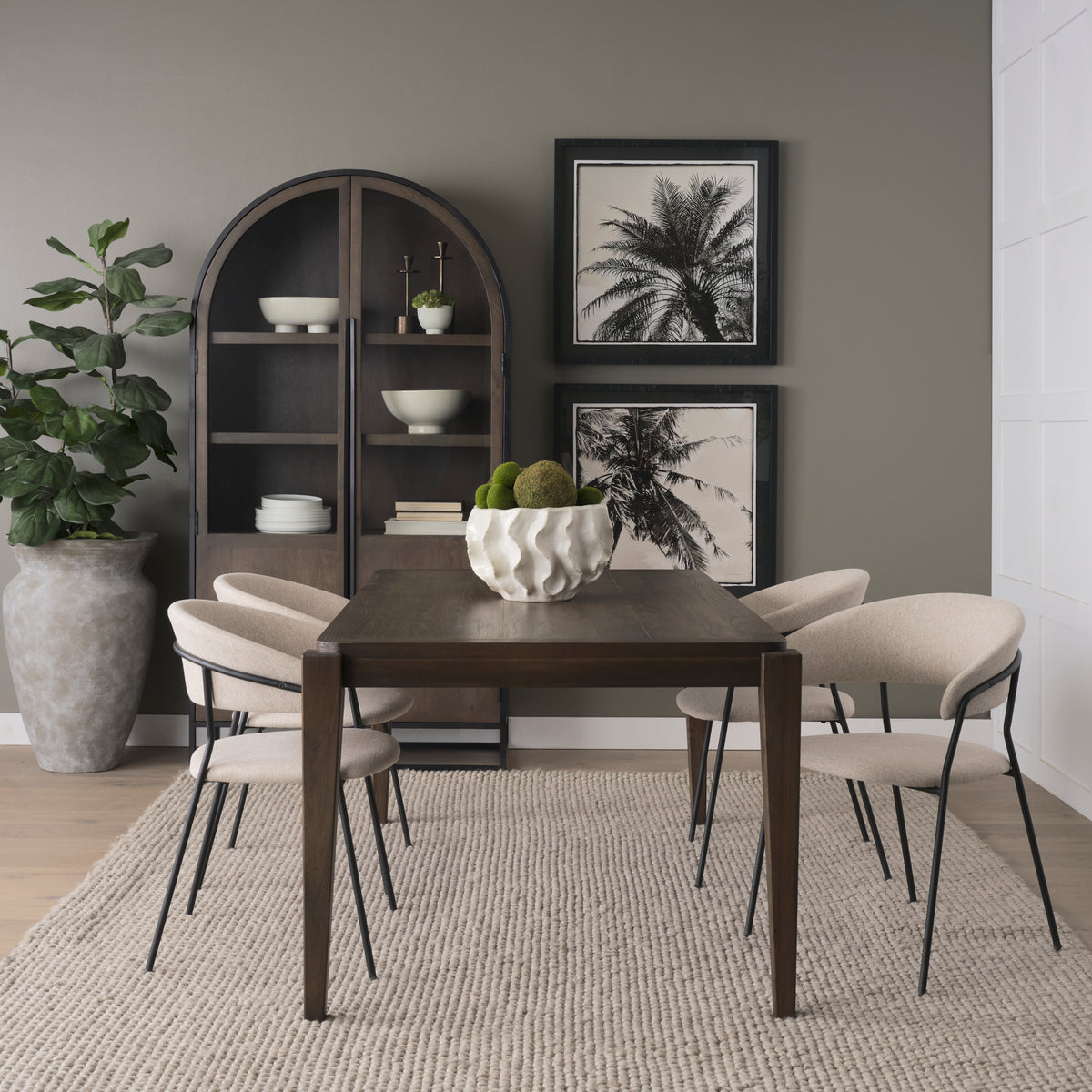 Teva 72"L x 39"W Rectangular Dining Table | Modern | Dark Brown Wood | Seats 6-Dining Tables-DECOROLALA
