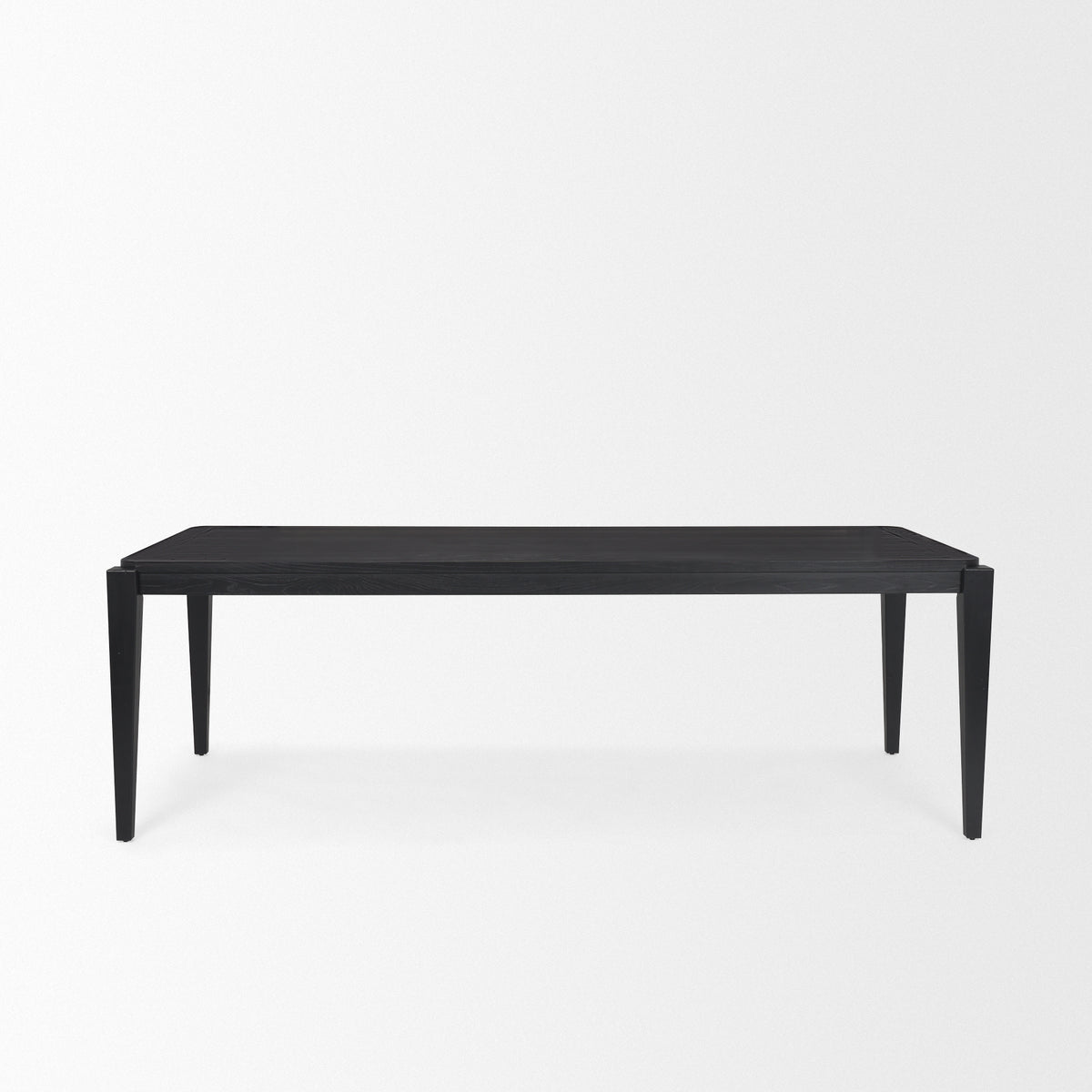 Teva 92"L x 39"W Rectangular Dining Table | Modern | Black Wood | Seats 8-Dining Tables-DECOROLALA