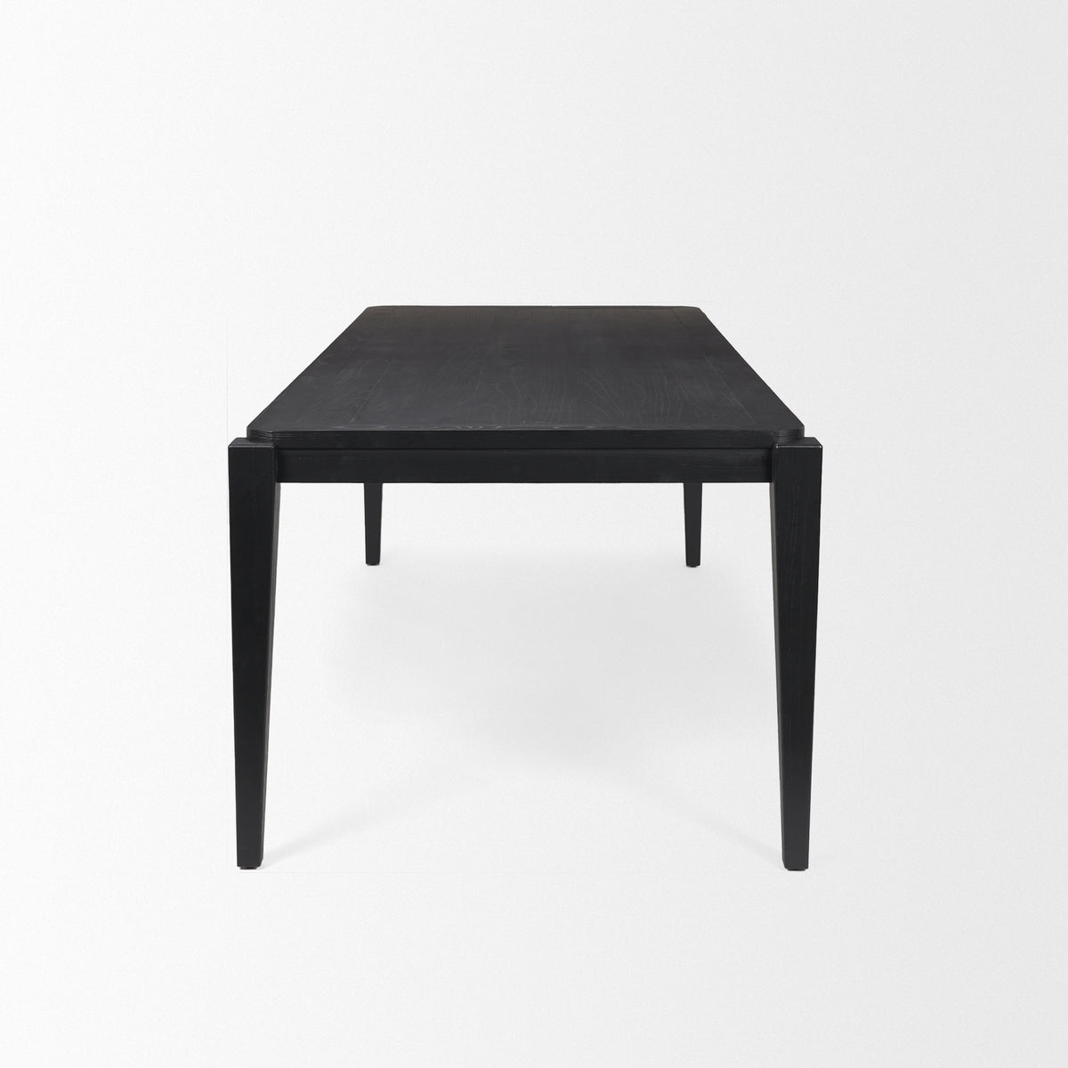 Teva 92"L x 39"W Rectangular Dining Table | Modern | Black Wood | Seats 8-Dining Tables-DECOROLALA