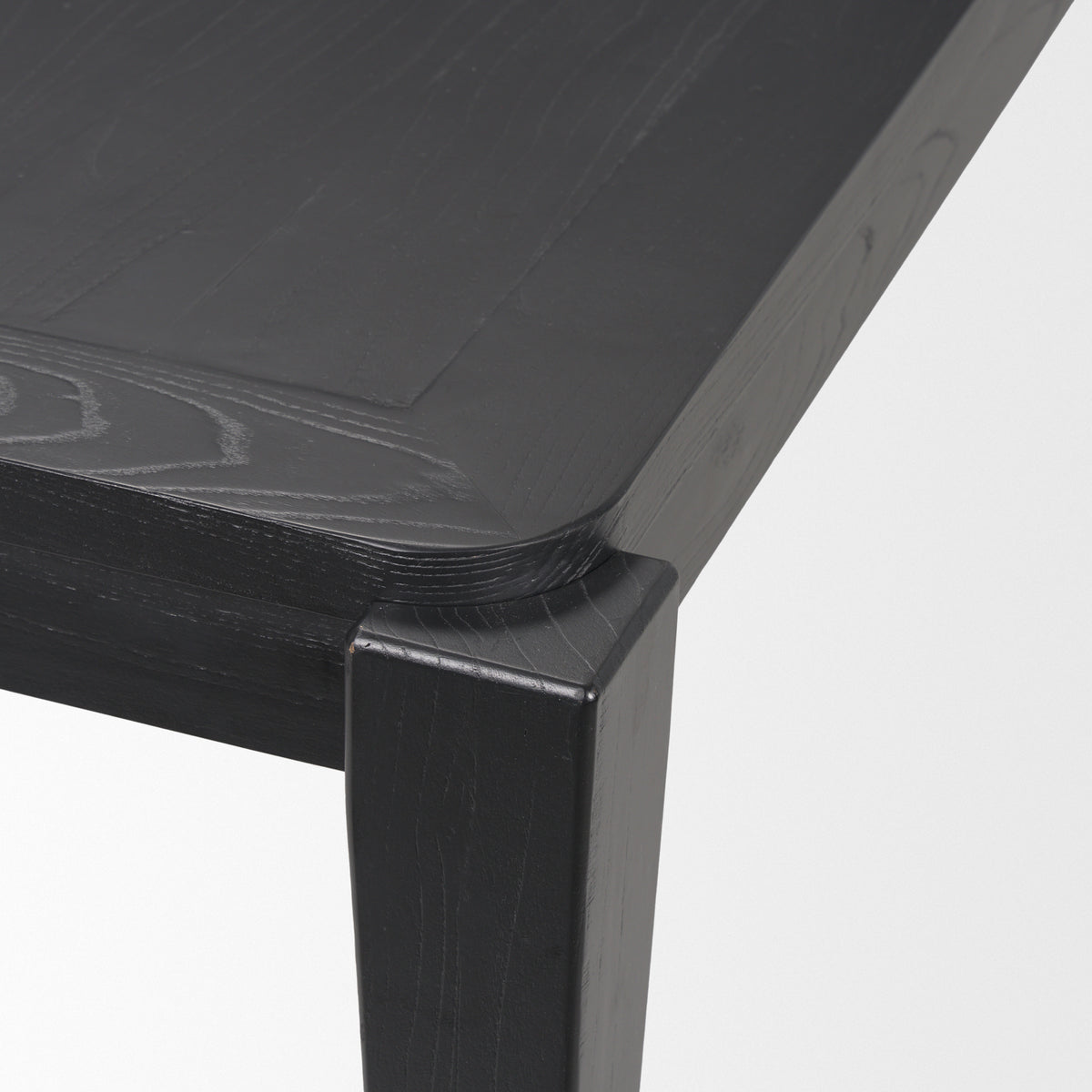 Teva 92"L x 39"W Rectangular Dining Table | Modern | Black Wood | Seats 8-Dining Tables-DECOROLALA