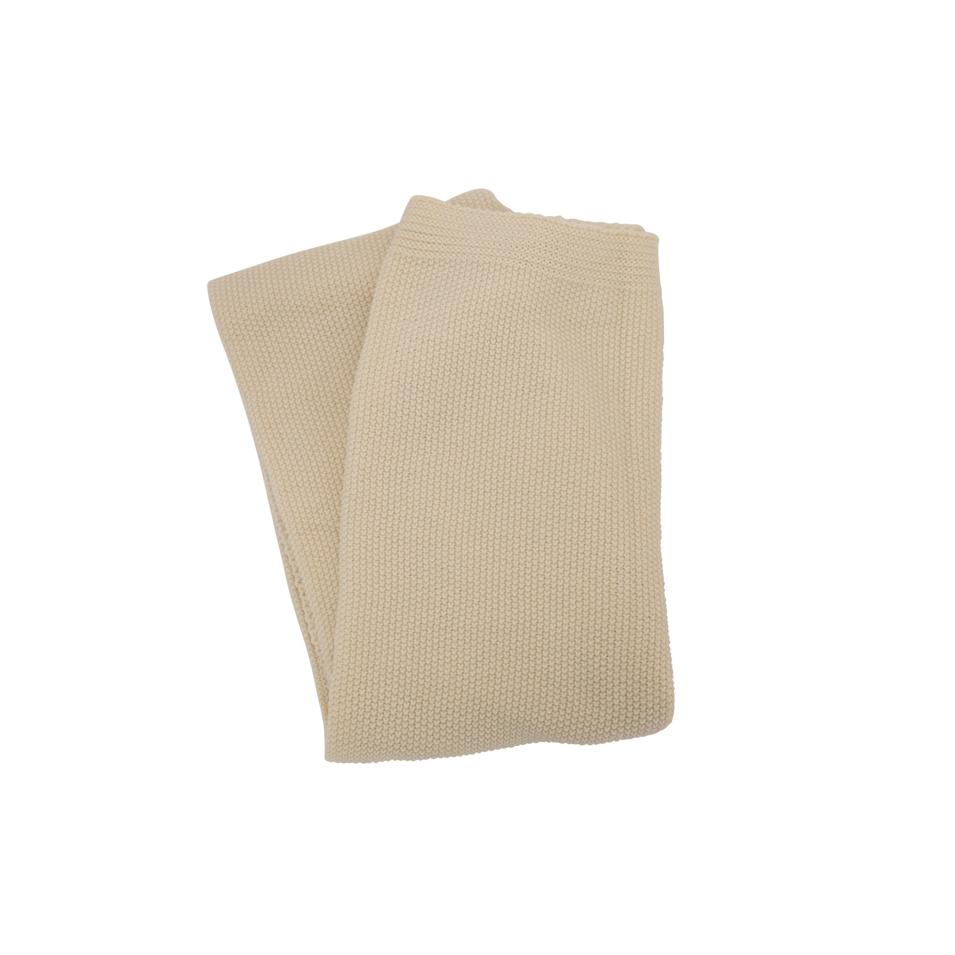 Textured Cream Knit Throw Blanket-Throw Blankets-DECOROLALA