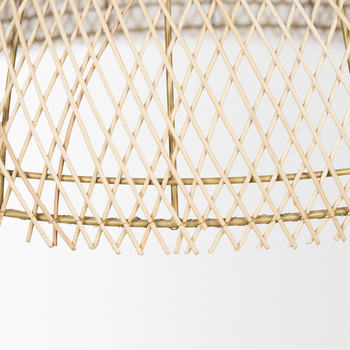 Thad 1-Light Natural Woven Rattan Dome Pendant-Pendant Lighting-DECOROLALA