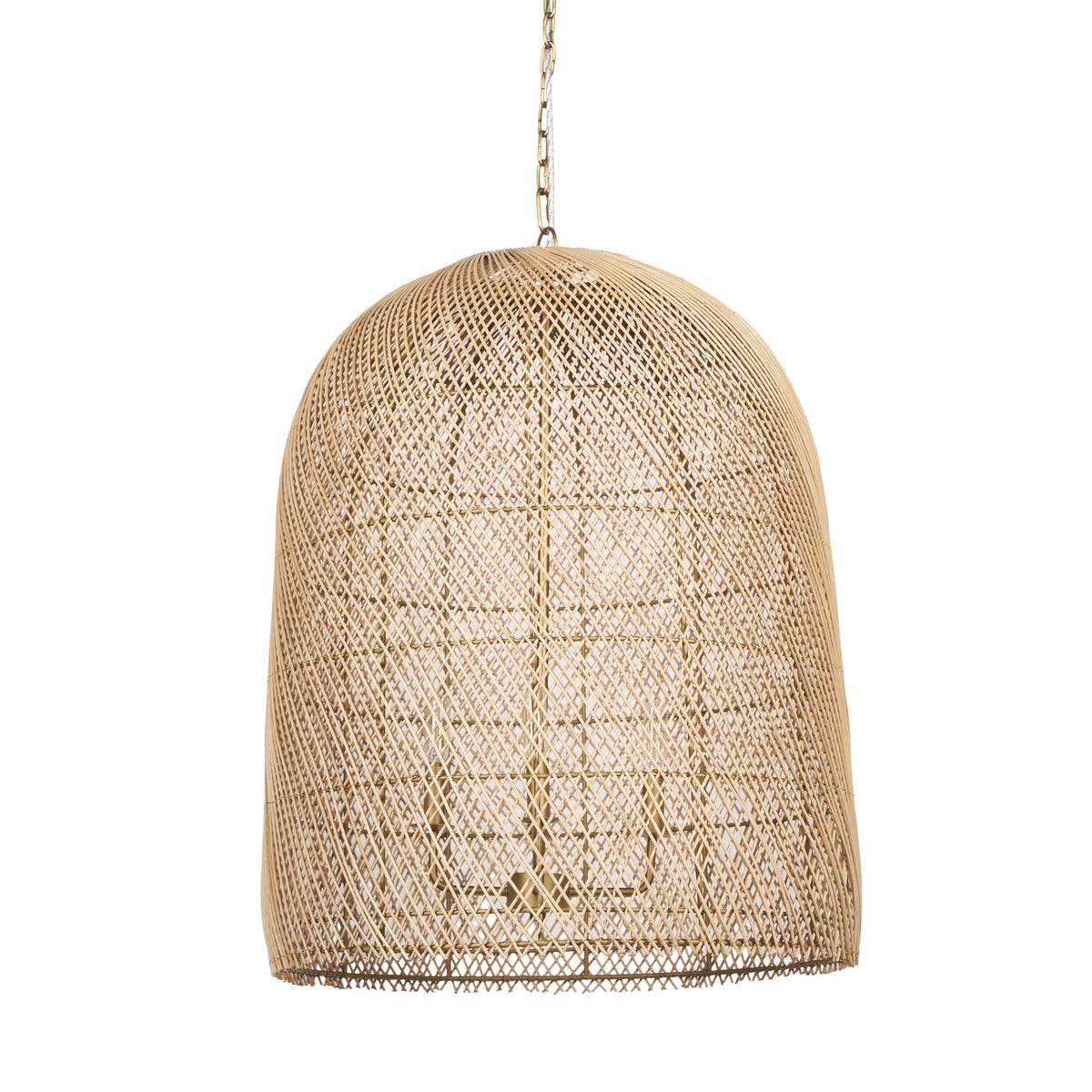 Thad 4-Light Natural Woven Rattan Foyer Chandelier-Chandeliers-DECOROLALA