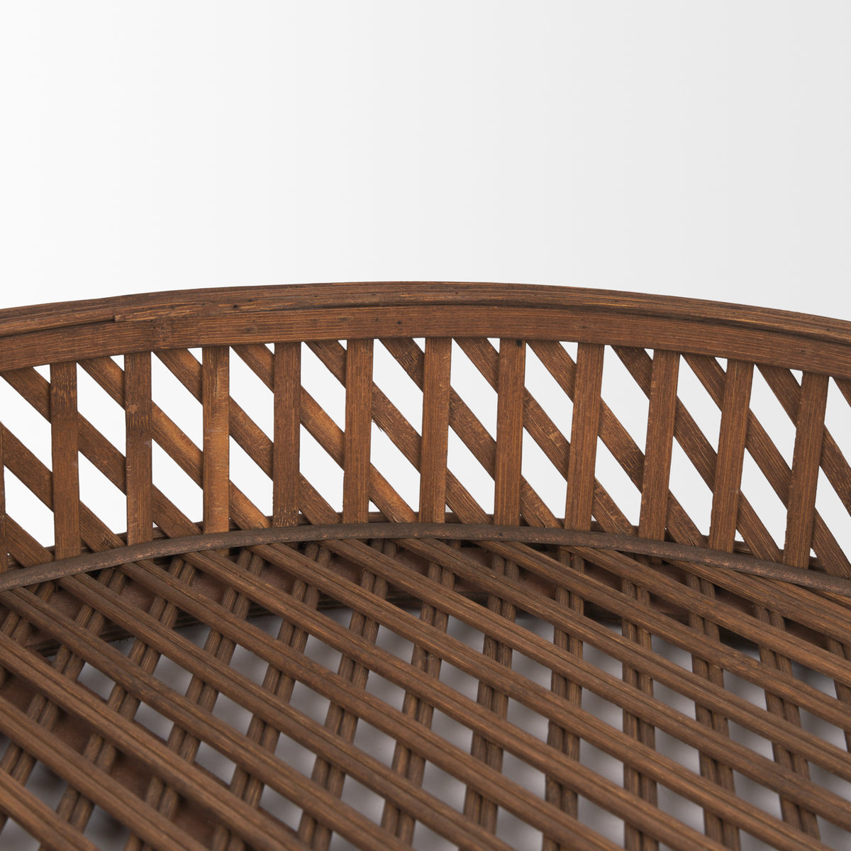 Thala Medium Brown Round Wicker Tray (Set of 2)-Trays-DECOROLALA