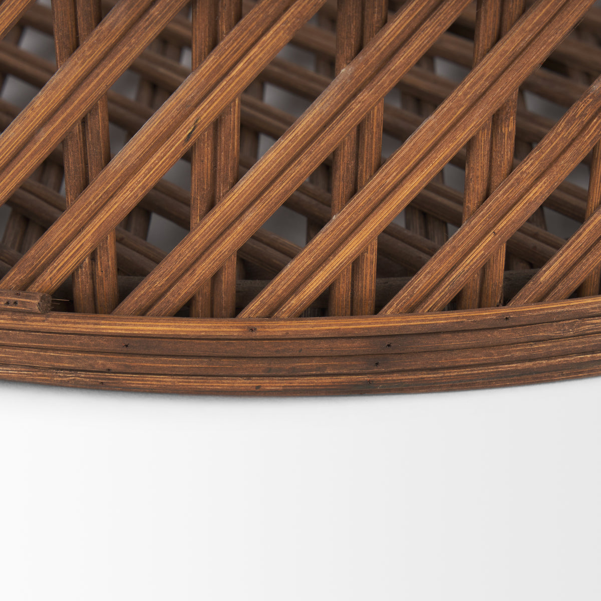 Thala Medium Brown Round Wicker Tray (Set of 2)-Trays-DECOROLALA