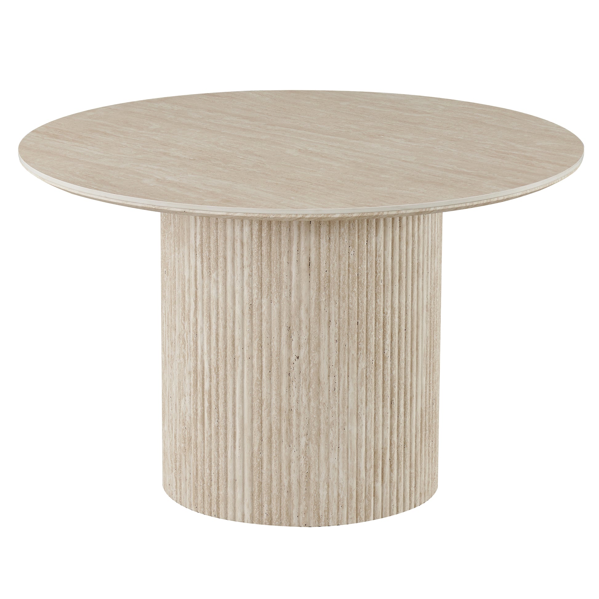 Thalia Felix 5-Piece Dining Set - Travertine Sintered Stone Oak-Dining Set-DECOROLALA