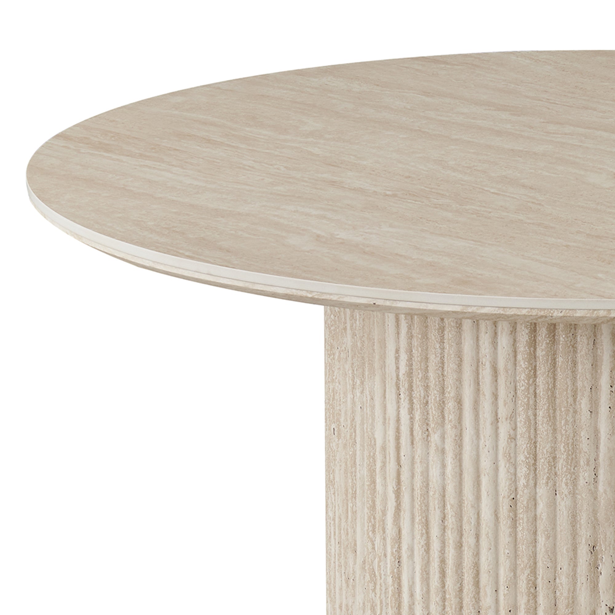 Thalia Felix 5-Piece Dining Set - Travertine Sintered Stone Oak-Dining Set-DECOROLALA
